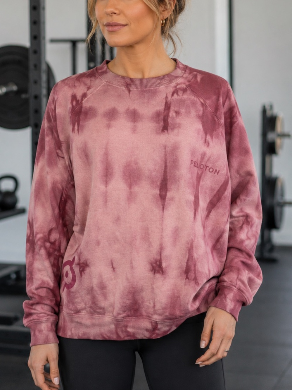 Spiritual Gangster Purple Tie-Dye peloton Sweatshirt crewneck large